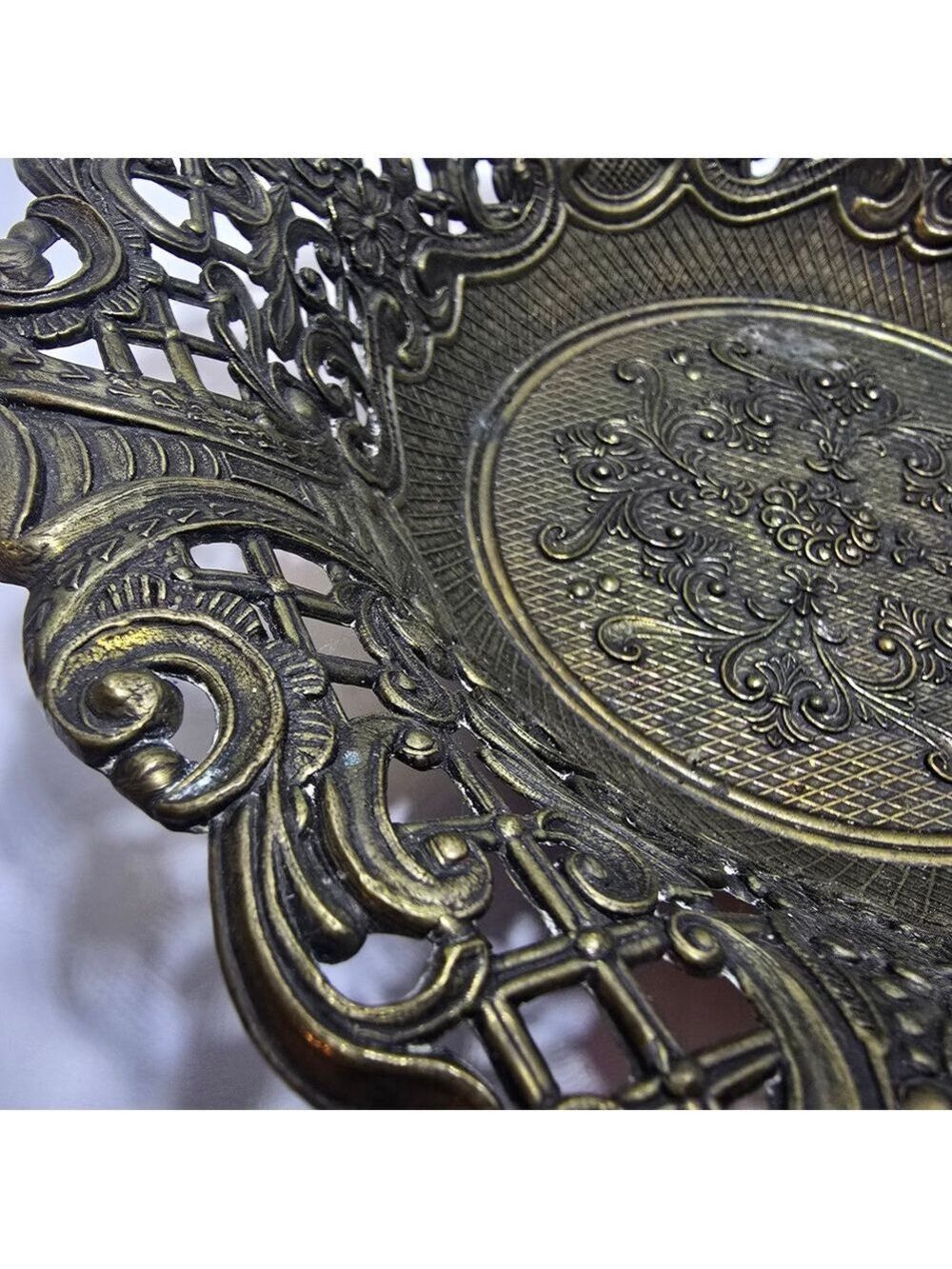 Elegant Brass Decorative Bowl - Picture 8 of 13